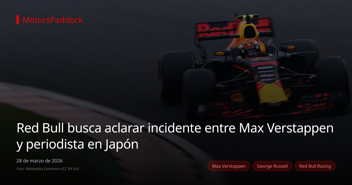 Red Bull busca aclarar incidente entre Max Verstappen y periodista en Japón