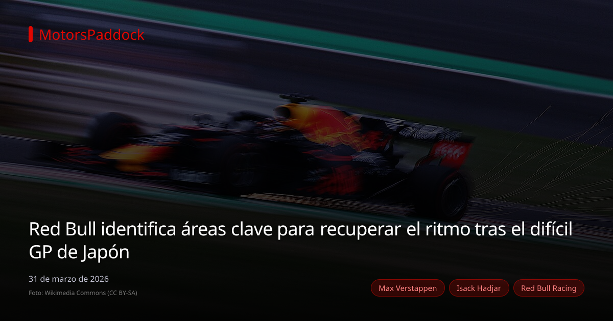 Red Bull identifica áreas clave para recuperar el ritmo tras el difícil GP de Japón