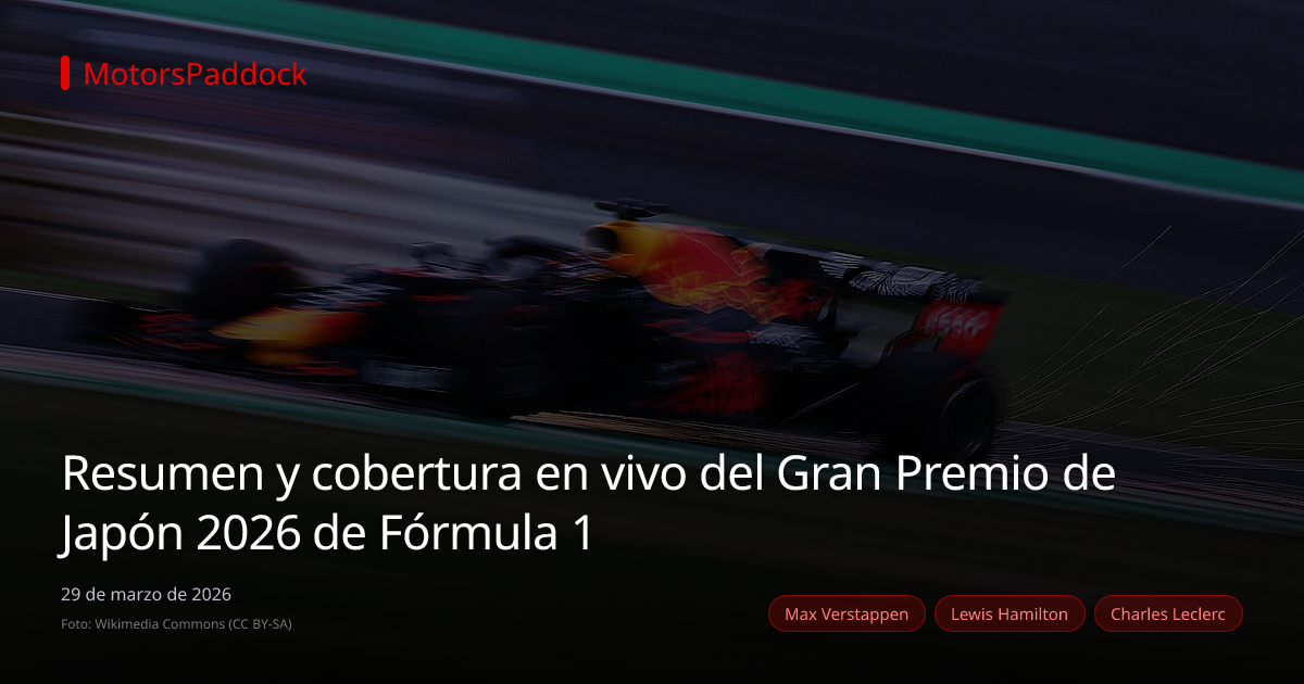 Resumen y cobertura en vivo del Gran Premio de Japón 2026 de Fórmula 1