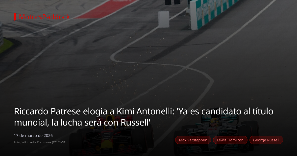 Riccardo Patrese elogia a Kimi Antonelli: 'Ya es candidato al título mundial, la lucha será con Russell'