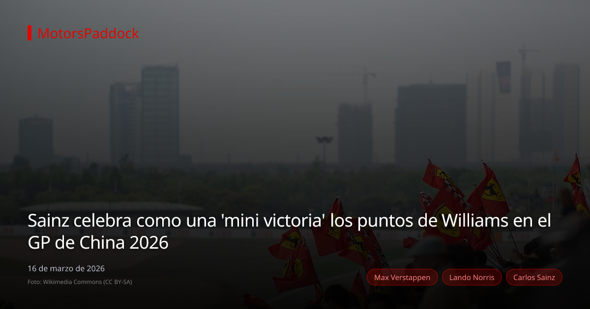 Sainz celebra como una 'mini victoria' los puntos de Williams en el GP de China 2026